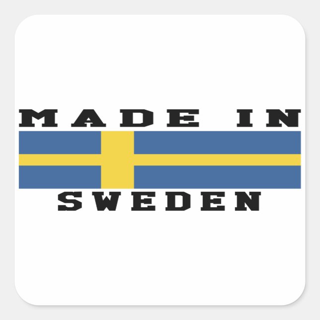 Sweden Made In Designs Square Sticker (Front)
