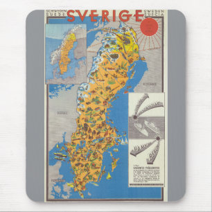 Sweden Map Mouse Pad