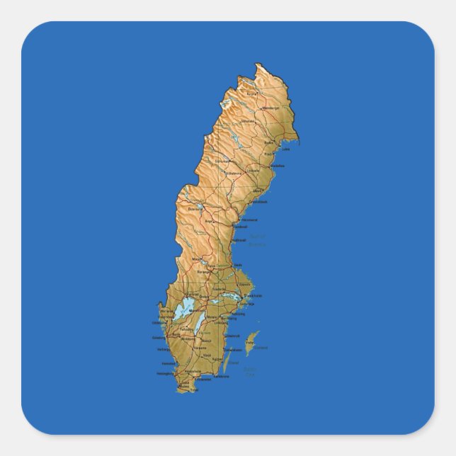 Sweden Map Sticker (Front)