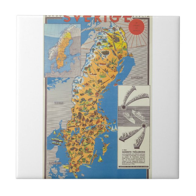Sweden Map Tile (Front)