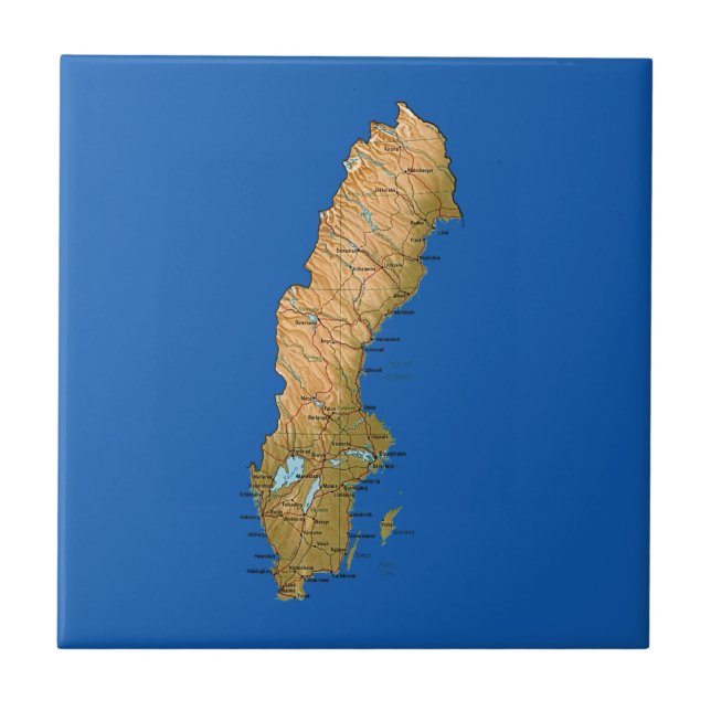 Sweden Map Tile (Front)