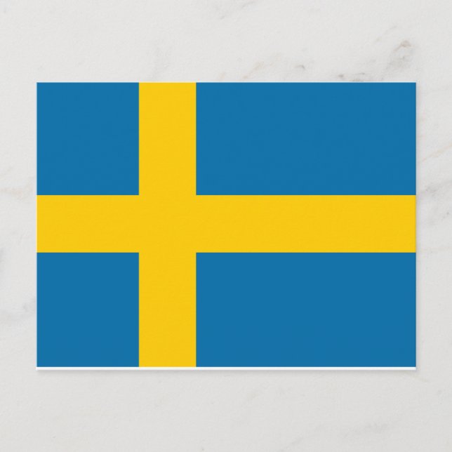 Sweden National World Flag Postcard (Front)