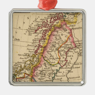 Sweden, Norway 2 Metal Ornament