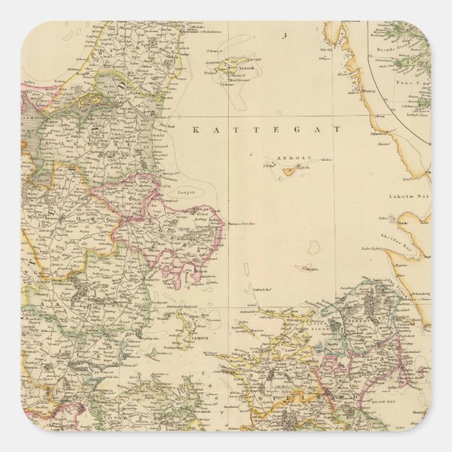 Sweden, Norway 3 Square Sticker (Front)