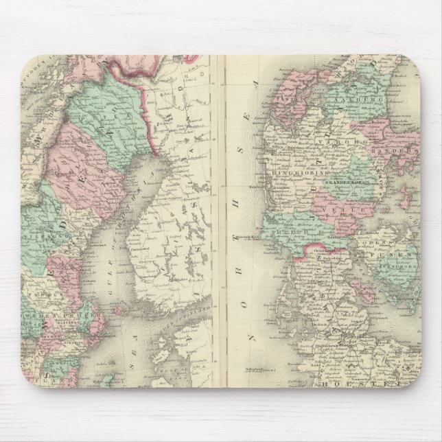 Sweden, Norway, and Denmark 2 Mouse Pad (Front)