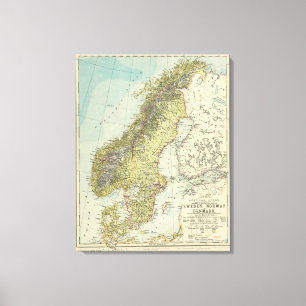 Sweden, Norway, Denmark Canvas Print