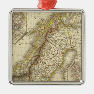 Sweden, Norway, Denmark Metal Ornament