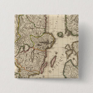 Sweden, Norway, Europe 2 Inch Square Button