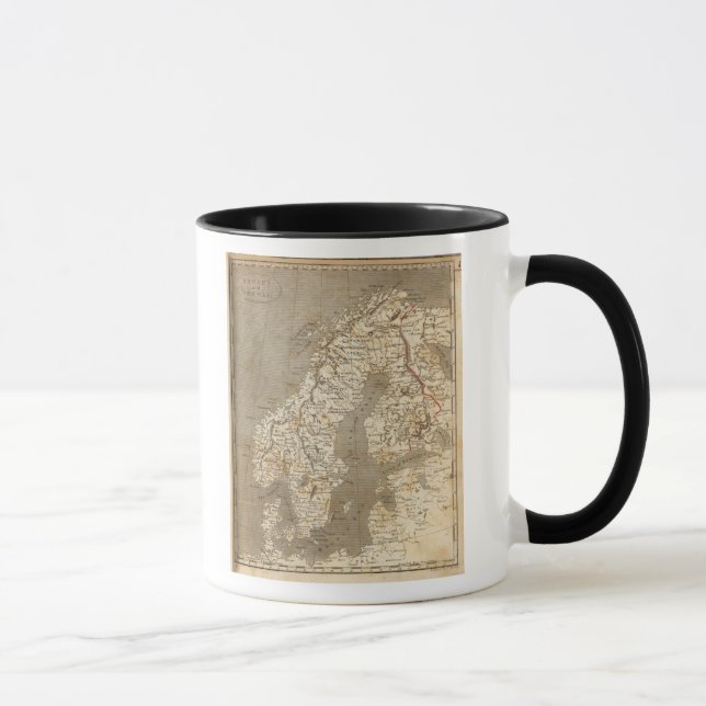 Sweden, Norway Map by Arrowsmith Mug (Right)