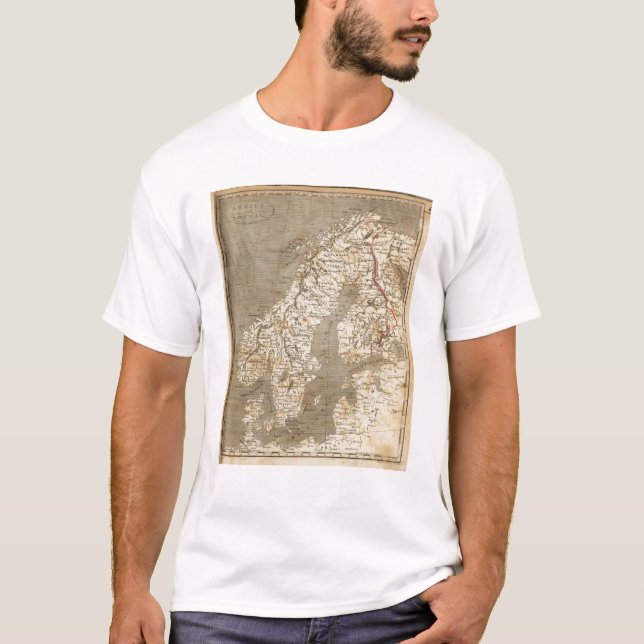 Sweden, Norway Map by Arrowsmith T-Shirt (Front)