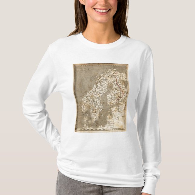 Sweden, Norway Map by Arrowsmith T-Shirt (Front)