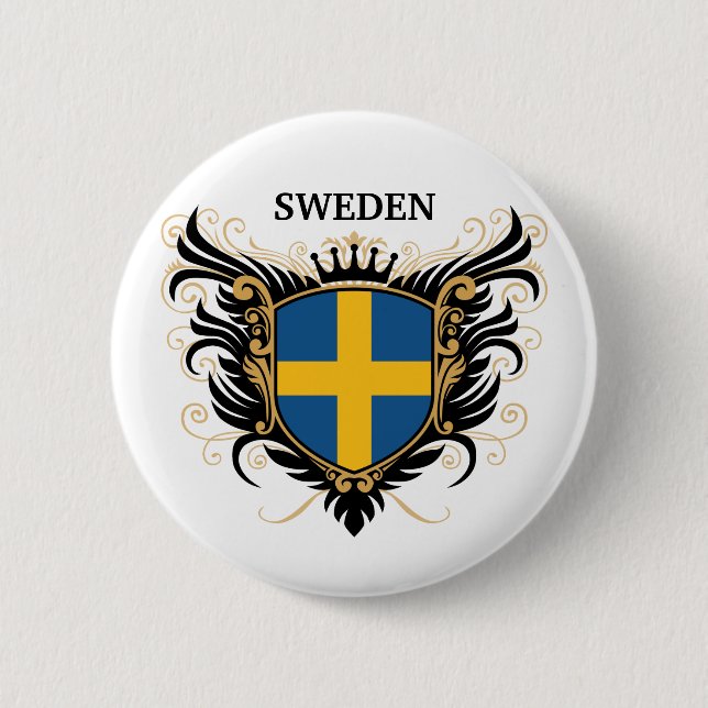 Sweden [personalize] 2 inch round button (Front)