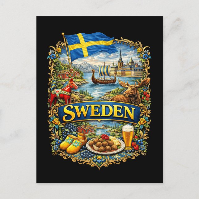 Sweden Postcard (Front)