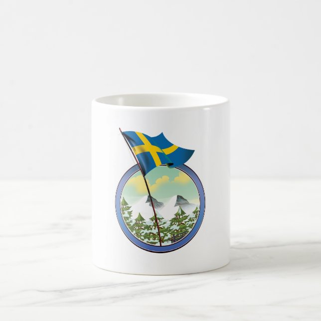 Sweden retro logo coffee mug (Center)