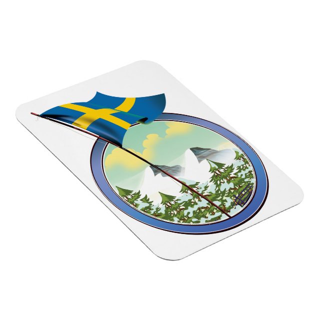 Sweden retro logo magnet (Right Side)