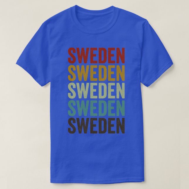 Sweden Retro Vintage T-Shirt (Design Front)