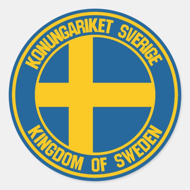 Sweden Round Emblem Classic Round Sticker (Front)