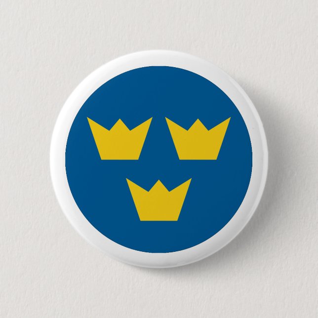 Sweden roundel 2 inch round button (Front)