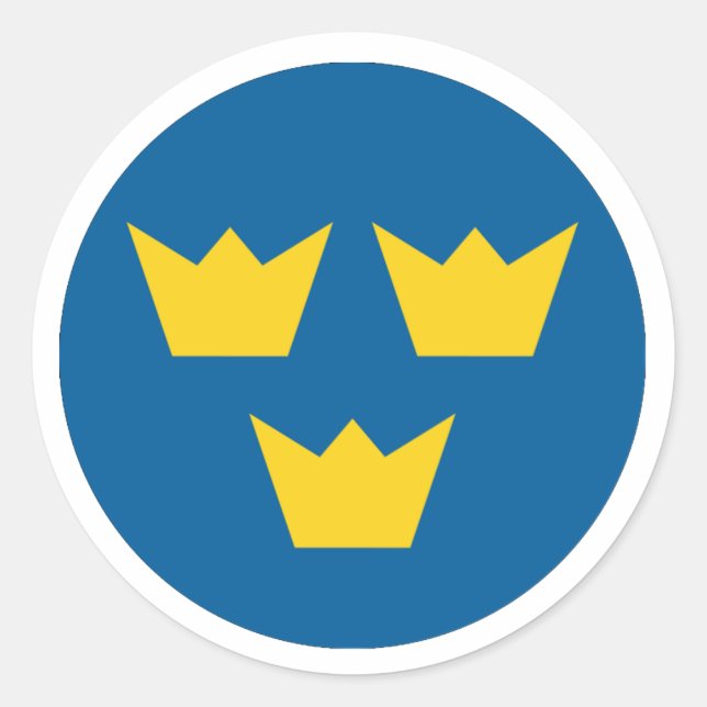 Sweden roundel classic round sticker (Front)