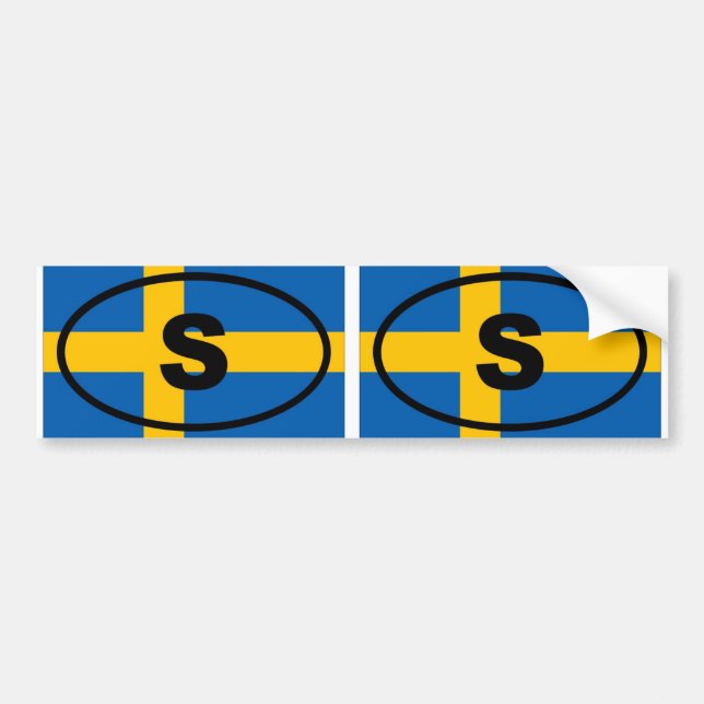 Sweden S European oval Bumper Sticker (Front)