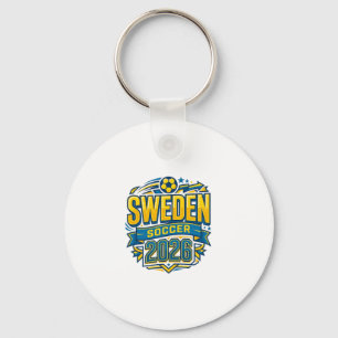 Sweden Soccer 2026 Soccer Bold Country Typography Keychain