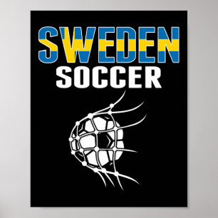Sweden Soccer Ll In Net Goal - Swedish Footll Supp Poster