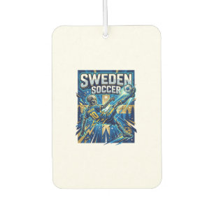 Sweden Soccer Skeleton Striker Nations Poster Styl Air Freshener