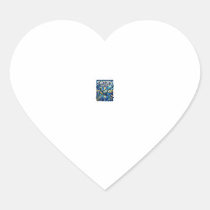 Sweden Soccer Skeleton Striker Nations Poster Styl Heart Sticker