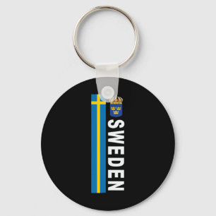 Sweden Soccer-style Swedish Flag Design  Keychain