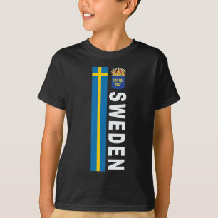 Sweden Soccer-style Swedish Flag Design T-Shirt
