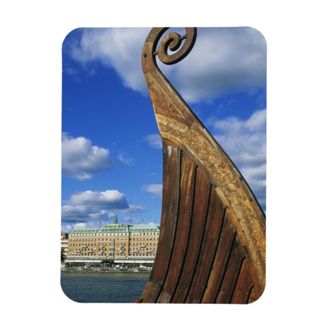 Sweden, Stockholm, harbour, from Gamla Stan, Magnet (Vertical)