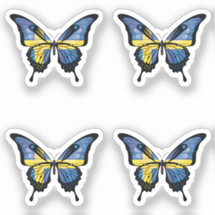 Sweden Swallowtail Butterfly Flag