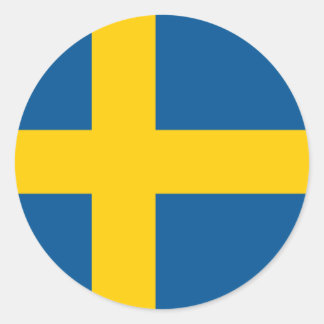 Sweden/Swede/Swedish Flag Classic Round Sticker