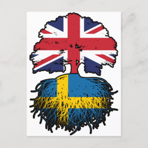 Sweden Swedish British UK United Kingdom Britain Postcard