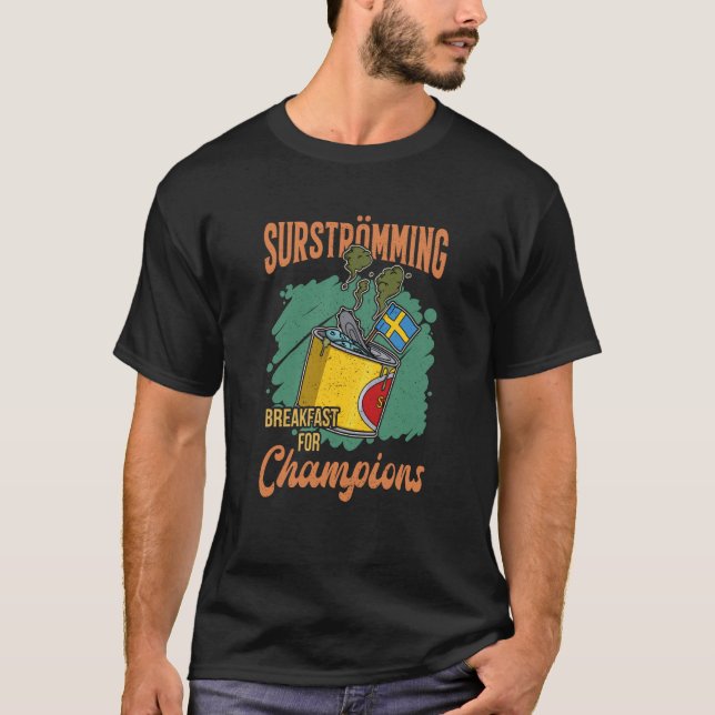 Sweden Swedish fish specialty Surstromming puke fi T-Shirt (Front)