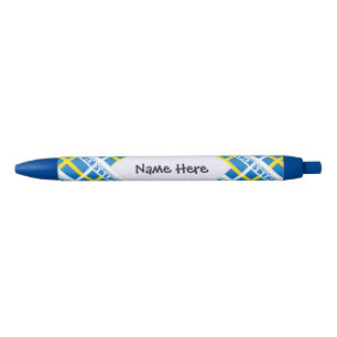 Sweden Swedish Flag Black Tiled Personalization Ink Pen