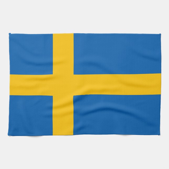 Sweden - Swedish Flag Kitchen Towel (Horizontal)