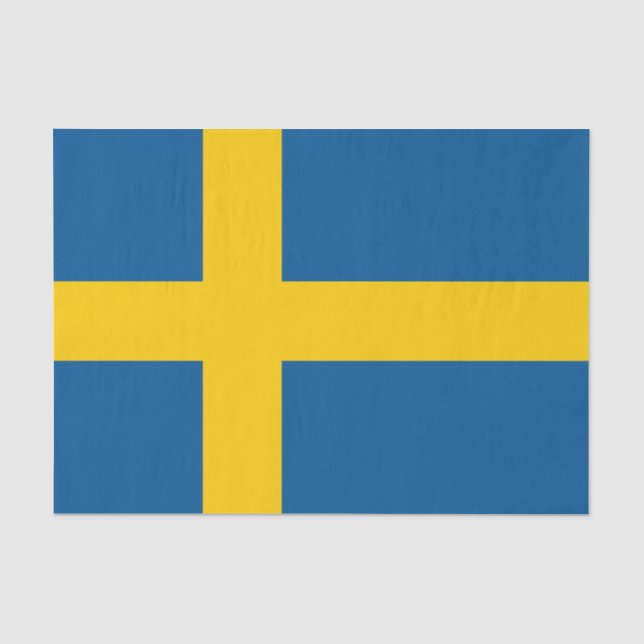 Sweden & Swedish Flag tissue paper /fashion decor (Front)