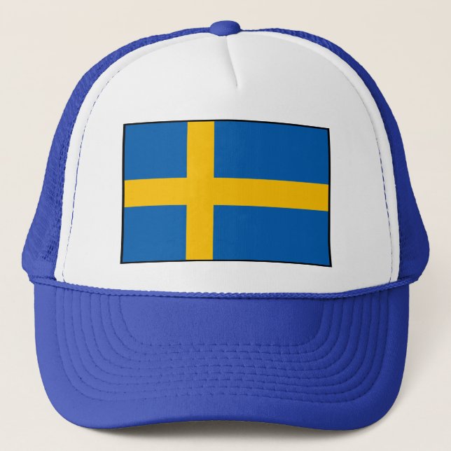 Sweden - Swedish Flag Trucker Hat (Front)
