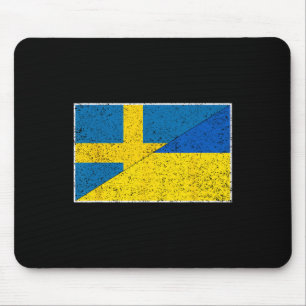 Sweden Ukraine Flag Swedish Ukrainian Nationality  Mouse Pad