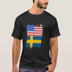 Sweden USA America Sverige Swedish Flag Swedish Pr T-Shirt