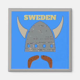Sweden, Viking Head Magnet
