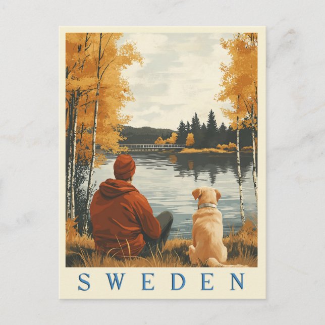 Sweden's Beauty Vintage Travel Postcard (Front)