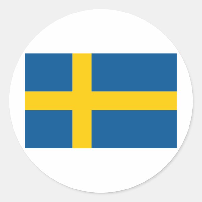 Sweden's Flag Classic Round Sticker (Front)