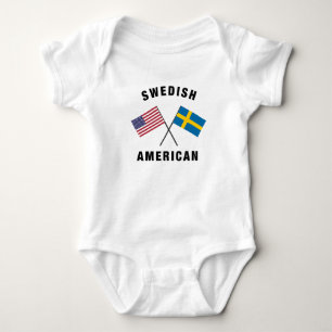 Swedish American Flag Baby Bodysuit