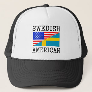 Swedish American Flag Trucker Hat