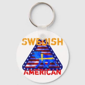 Swedish-American Moose Keychain