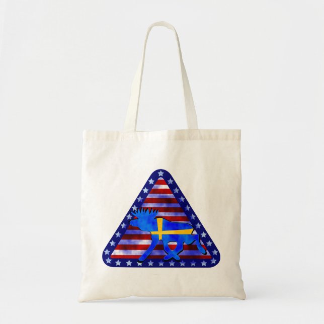 Swedish-American Moose Tote Bag (Front)