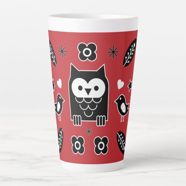 Swedish And Finish Folk Art Gifts Latte Mug (Front)