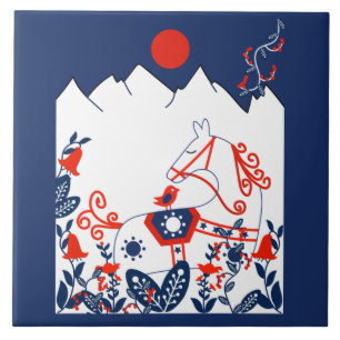 Swedish And Finish Folk Art Tile